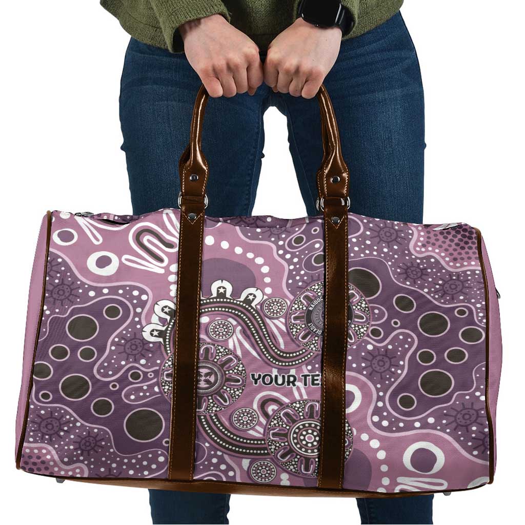 Personalised NAIDOC Week 50 Years Deadly Always Travel Bag Pink Aboriginal Artwork Dot Painting