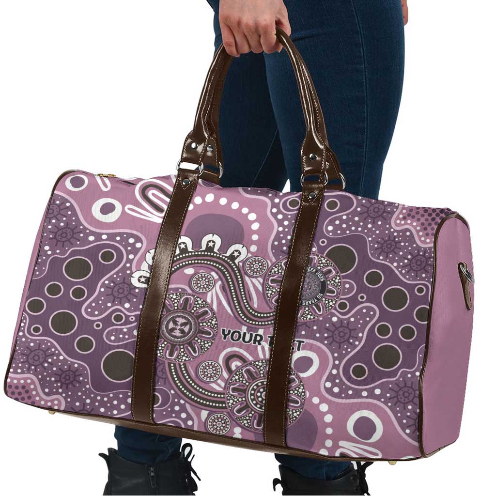 Personalised NAIDOC Week 50 Years Deadly Always Travel Bag Pink Aboriginal Artwork Dot Painting