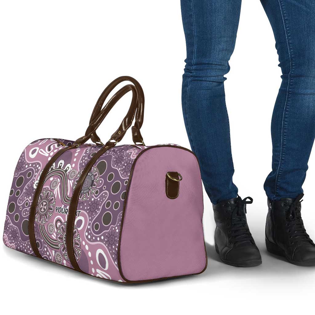 Personalised NAIDOC Week 50 Years Deadly Always Travel Bag Pink Aboriginal Artwork Dot Painting