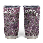 Personalised NAIDOC Week 50 Years Deadly Always Tumbler Cup Pink Aboriginal Artwork Dot Painting