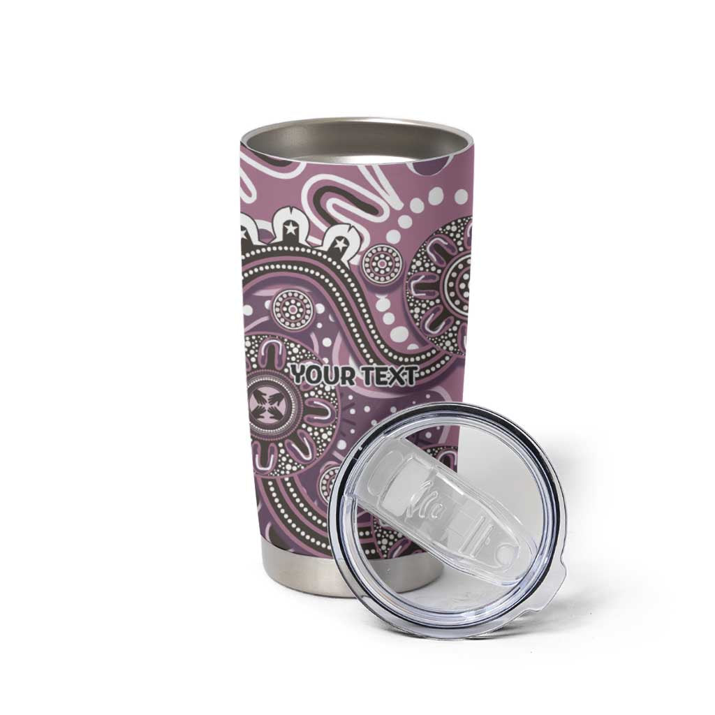 Personalised NAIDOC Week 50 Years Deadly Always Tumbler Cup Pink Aboriginal Artwork Dot Painting