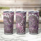 Personalised NAIDOC Week 50 Years Deadly Always Tumbler Cup Pink Aboriginal Artwork Dot Painting