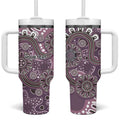 Personalised NAIDOC Week 50 Years Deadly Always Tumbler With Handle Pink Aboriginal Artwork Dot Painting