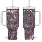 Personalised NAIDOC Week 50 Years Deadly Always Tumbler With Handle Pink Aboriginal Artwork Dot Painting