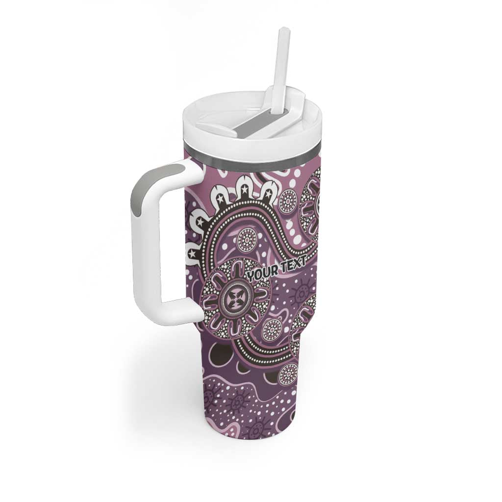 Personalised NAIDOC Week 50 Years Deadly Always Tumbler With Handle Pink Aboriginal Artwork Dot Painting