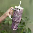 Personalised NAIDOC Week 50 Years Deadly Always Tumbler With Handle Pink Aboriginal Artwork Dot Painting