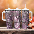 Personalised NAIDOC Week 50 Years Deadly Always Tumbler With Handle Pink Aboriginal Artwork Dot Painting