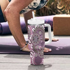 Personalised NAIDOC Week 50 Years Deadly Always Tumbler With Handle Pink Aboriginal Artwork Dot Painting