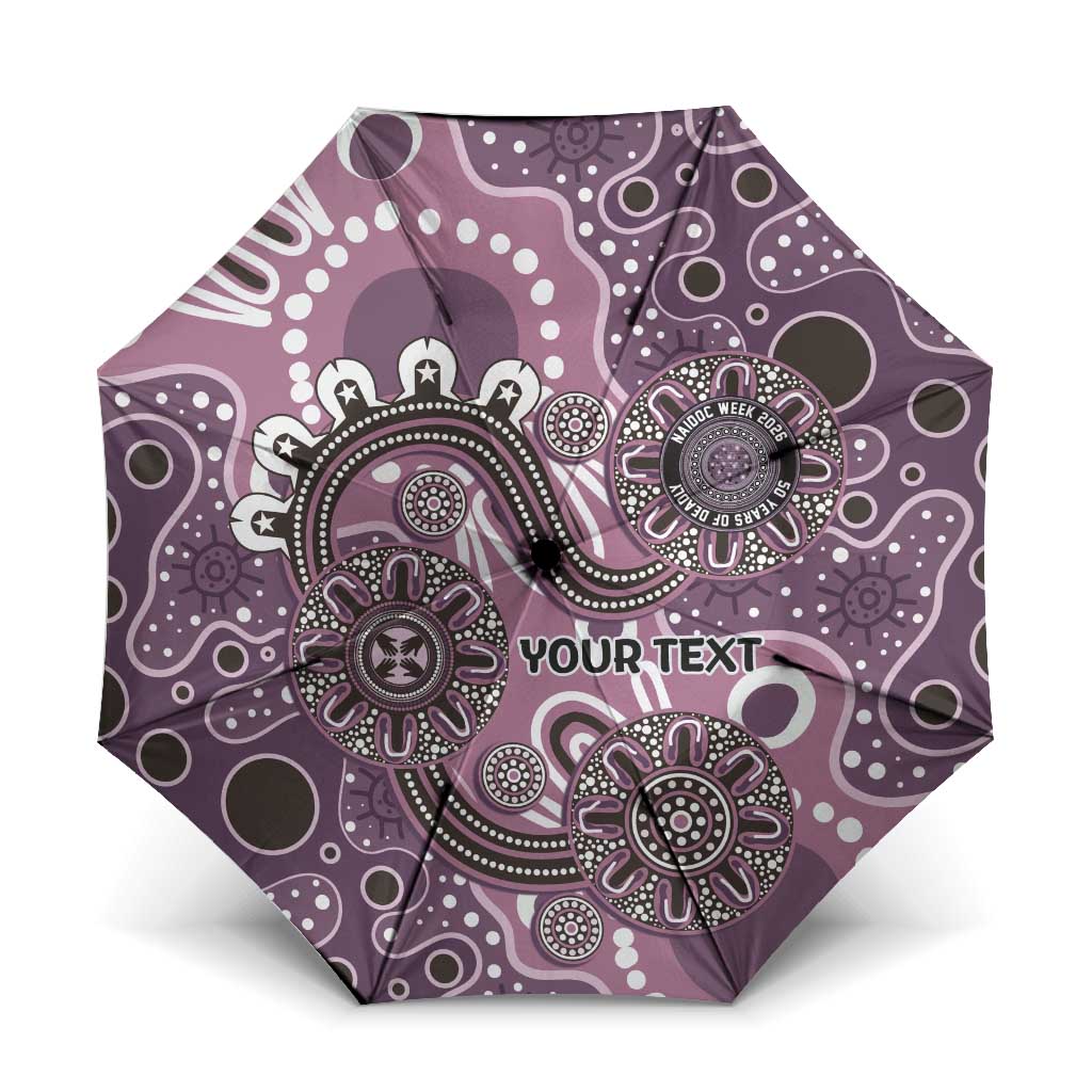 Personalised NAIDOC Week 50 Years Deadly Always Umbrella Pink Aboriginal Artwork Dot Painting