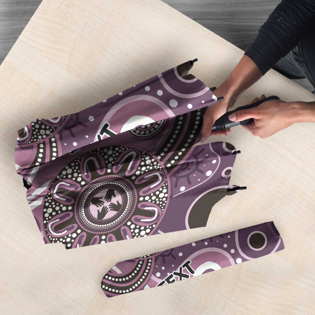 Personalised NAIDOC Week 50 Years Deadly Always Umbrella Pink Aboriginal Artwork Dot Painting