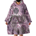Personalised NAIDOC Week 50 Years Deadly Always Wearable Blanket Hoodie Pink Aboriginal Artwork Dot Painting