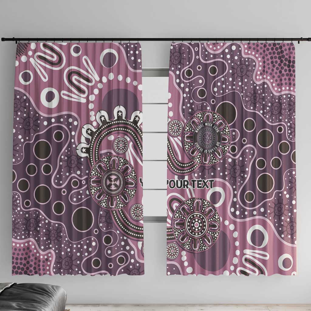 Personalised NAIDOC Week 50 Years Deadly Always Window Curtain Pink Aboriginal Artwork Dot Painting