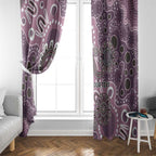 Personalised NAIDOC Week 50 Years Deadly Always Window Curtain Pink Aboriginal Artwork Dot Painting