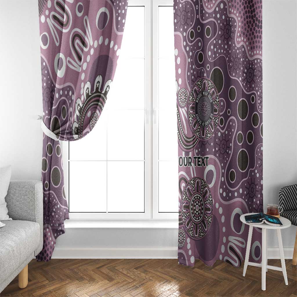 Personalised NAIDOC Week 50 Years Deadly Always Window Curtain Pink Aboriginal Artwork Dot Painting