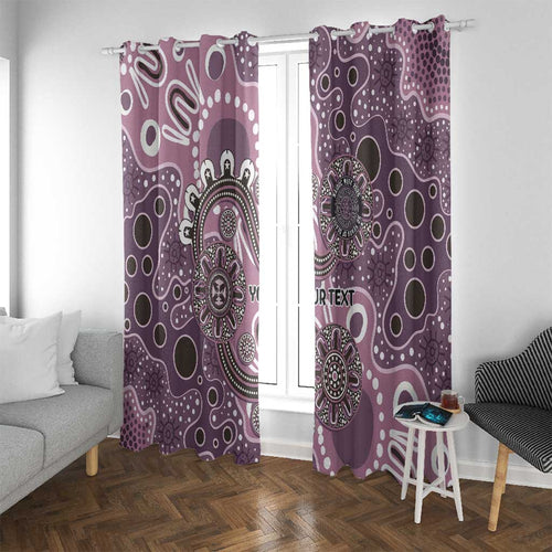 Personalised NAIDOC Week 50 Years Deadly Always Window Curtain Pink Aboriginal Artwork Dot Painting
