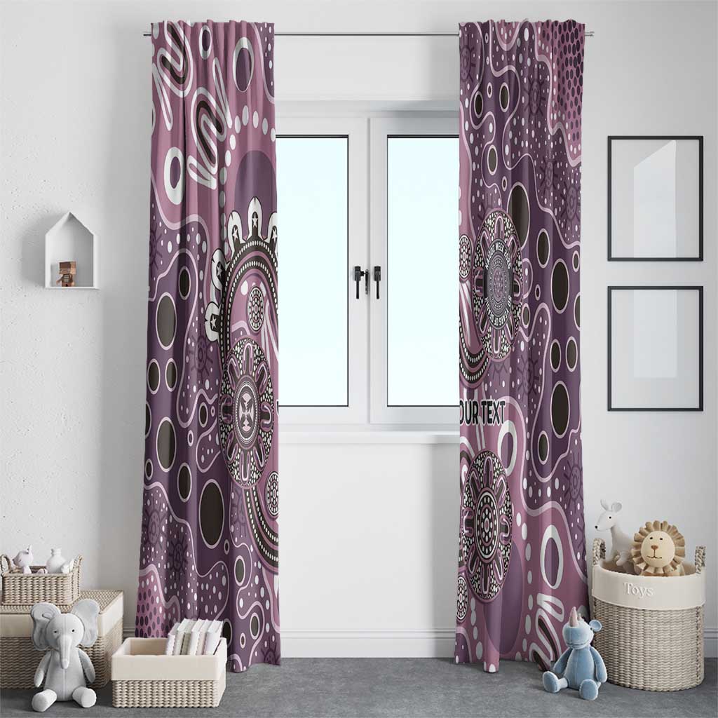 Personalised NAIDOC Week 50 Years Deadly Always Window Curtain Pink Aboriginal Artwork Dot Painting