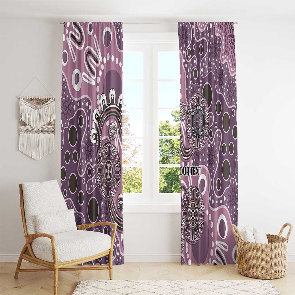 Personalised NAIDOC Week 50 Years Deadly Always Window Curtain Pink Aboriginal Artwork Dot Painting