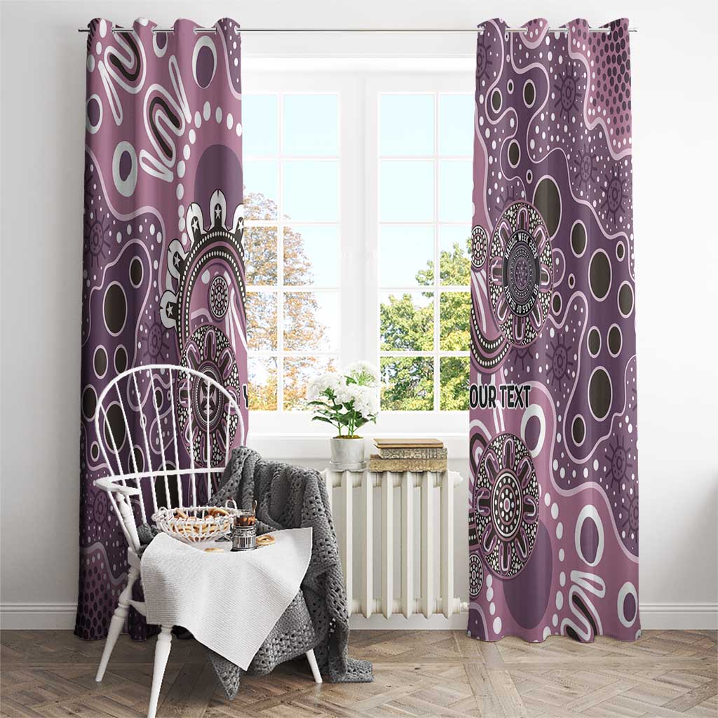 Personalised NAIDOC Week 50 Years Deadly Always Window Curtain Pink Aboriginal Artwork Dot Painting
