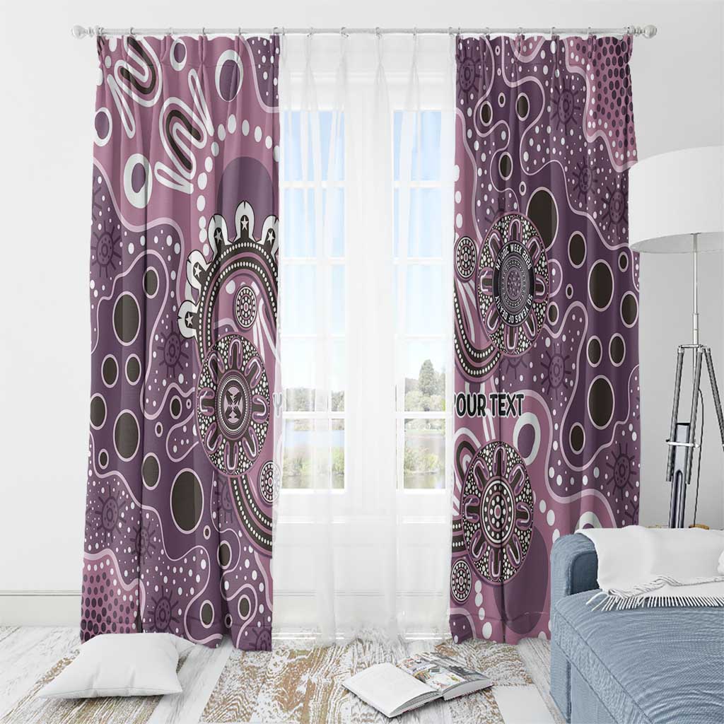 Personalised NAIDOC Week 50 Years Deadly Always Window Curtain Pink Aboriginal Artwork Dot Painting