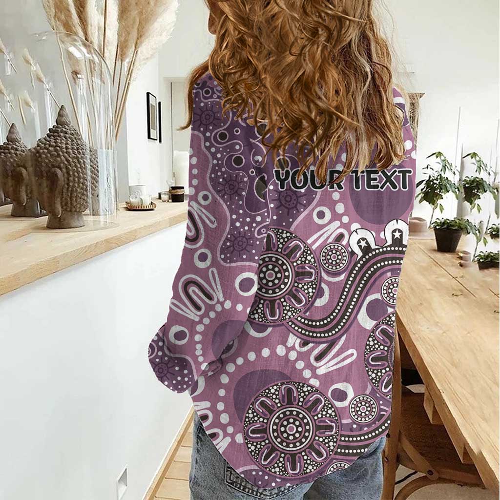 Personalised NAIDOC Week 50 Years Deadly Always Women Casual Shirt Pink Aboriginal Artwork Dot Painting