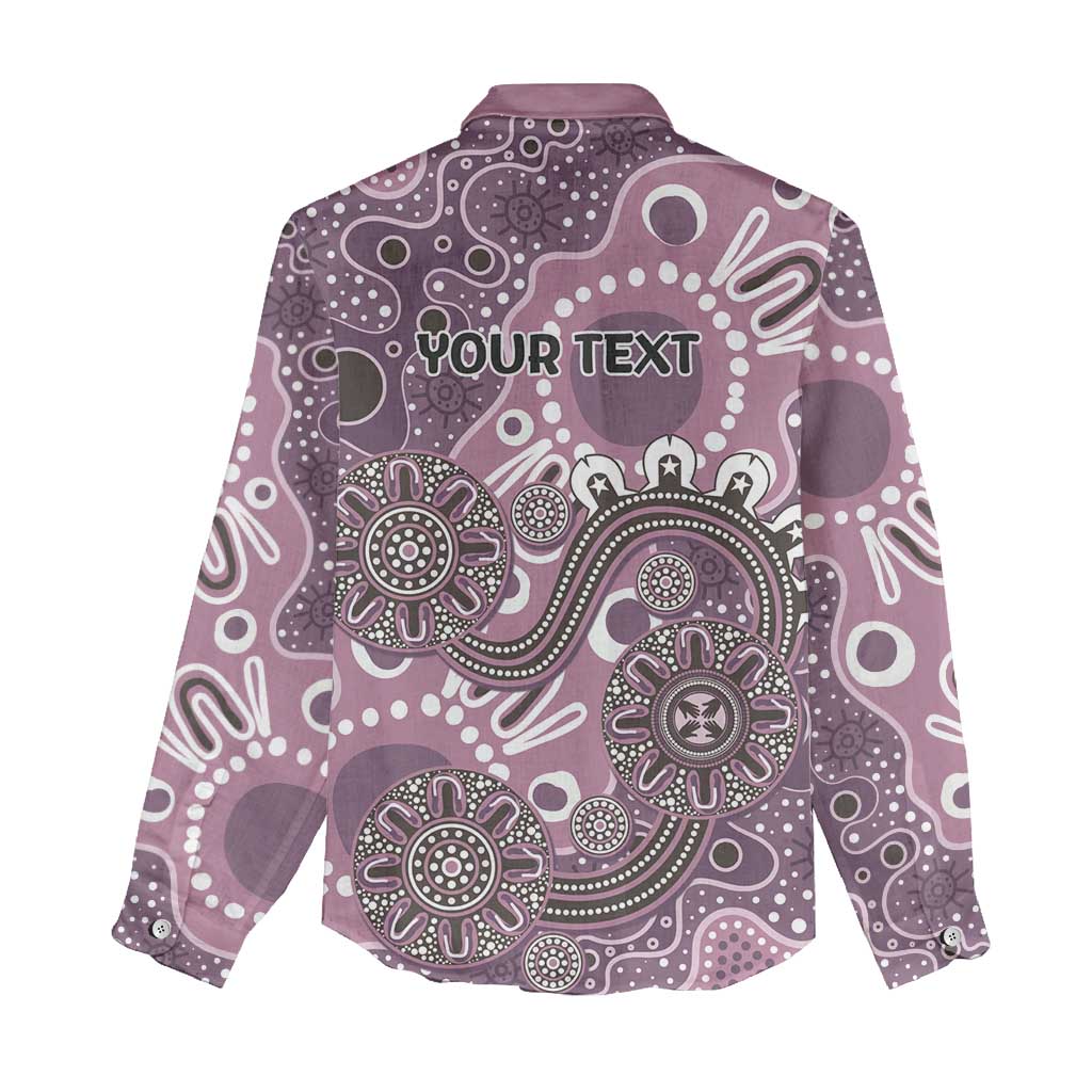 Personalised NAIDOC Week 50 Years Deadly Always Women Casual Shirt Pink Aboriginal Artwork Dot Painting