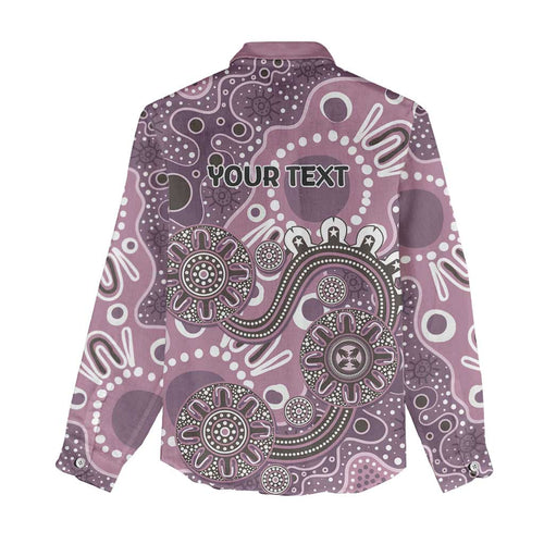 Personalised NAIDOC Week 50 Years Deadly Always Women Casual Shirt Pink Aboriginal Artwork Dot Painting
