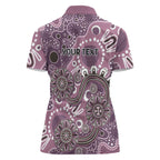 Personalised NAIDOC Week 50 Years Deadly Always Women Polo Shirt Pink Aboriginal Artwork Dot Painting