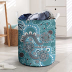 Personalised NAIDOC Week 50 Years Deadly Always Laundry Basket Teal Aboriginal Artwork Dot Painting