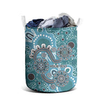 Personalised NAIDOC Week 50 Years Deadly Always Laundry Basket Teal Aboriginal Artwork Dot Painting