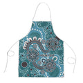 Personalised NAIDOC Week 50 Years Deadly Always Apron Teal Aboriginal Artwork Dot Painting