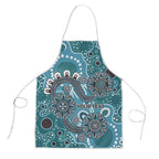 Personalised NAIDOC Week 50 Years Deadly Always Apron Teal Aboriginal Artwork Dot Painting