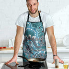 Personalised NAIDOC Week 50 Years Deadly Always Apron Teal Aboriginal Artwork Dot Painting