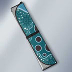 Personalised NAIDOC Week 50 Years Deadly Always Auto Sun Shade Teal Aboriginal Artwork Dot Painting