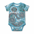 Personalised NAIDOC Week 50 Years Deadly Always Baby Onesie Teal Aboriginal Artwork Dot Painting