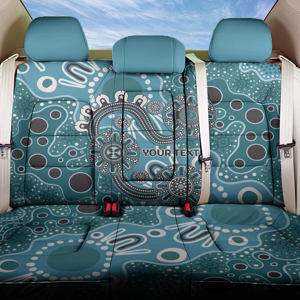 Personalised NAIDOC Week 50 Years Deadly Always Back Car Seat Cover Teal Aboriginal Artwork Dot Painting