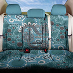 Personalised NAIDOC Week 50 Years Deadly Always Back Car Seat Cover Teal Aboriginal Artwork Dot Painting