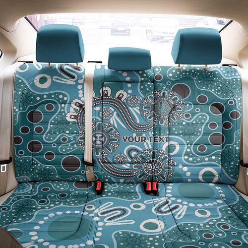 Personalised NAIDOC Week 50 Years Deadly Always Back Car Seat Cover Teal Aboriginal Artwork Dot Painting