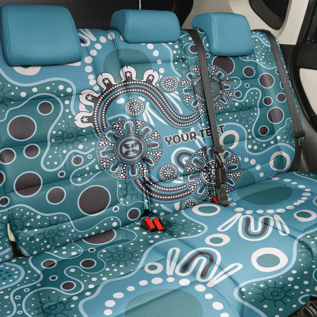 Personalised NAIDOC Week 50 Years Deadly Always Back Car Seat Cover Teal Aboriginal Artwork Dot Painting
