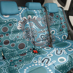 Personalised NAIDOC Week 50 Years Deadly Always Back Car Seat Cover Teal Aboriginal Artwork Dot Painting
