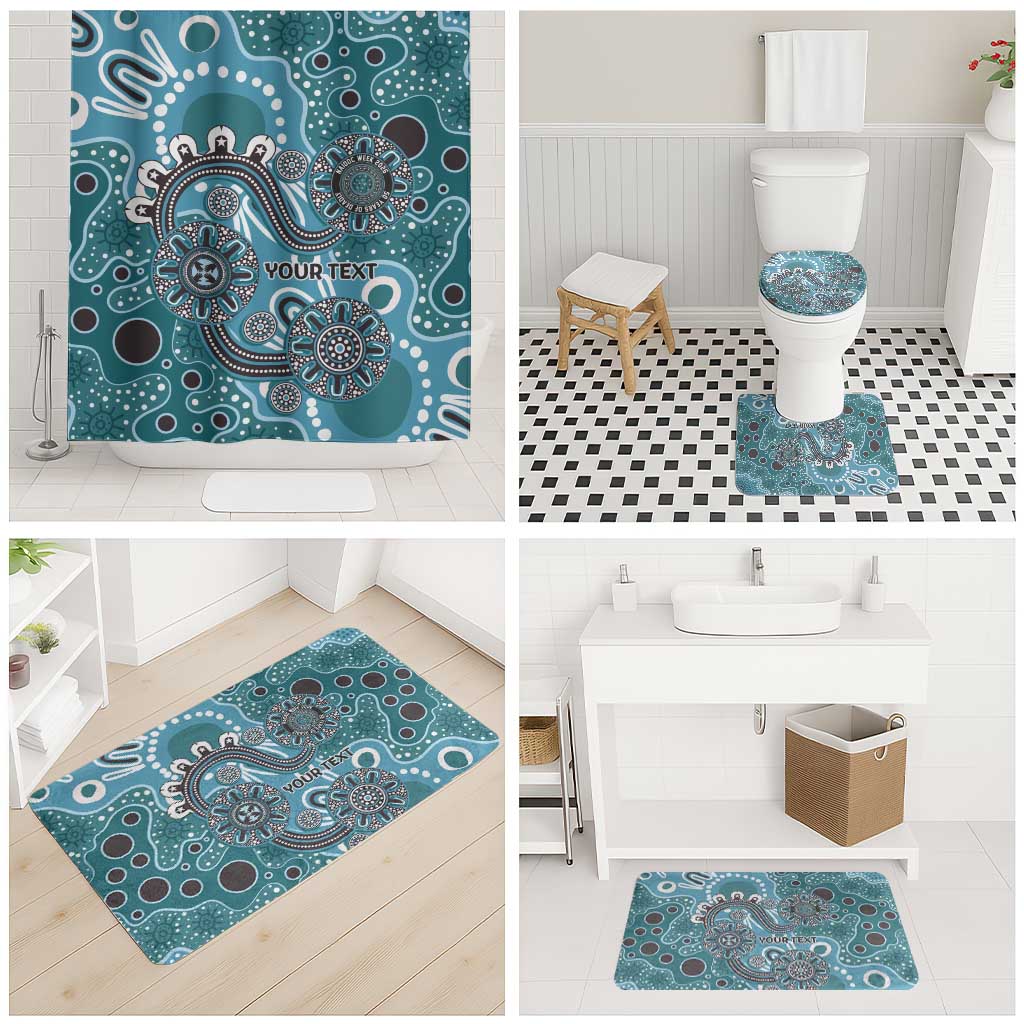 Personalised NAIDOC Week 50 Years Deadly Always Bathroom Set Teal Aboriginal Artwork Dot Painting