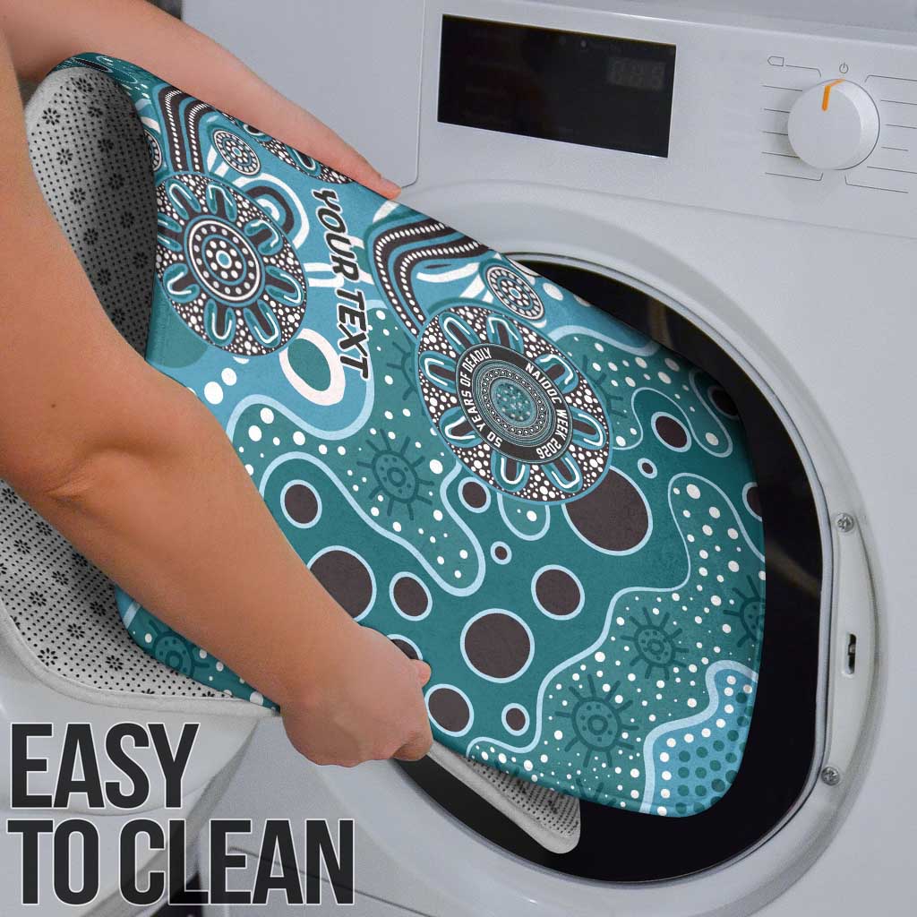 Personalised NAIDOC Week 50 Years Deadly Always Bathroom Set Teal Aboriginal Artwork Dot Painting