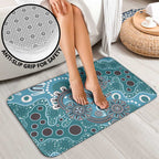 Personalised NAIDOC Week 50 Years Deadly Always Bathroom Set Teal Aboriginal Artwork Dot Painting
