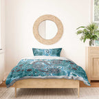 Personalised NAIDOC Week 50 Years Deadly Always Bedding Set Teal Aboriginal Artwork Dot Painting