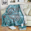 Personalised NAIDOC Week 50 Years Deadly Always Blanket Teal Aboriginal Artwork Dot Painting