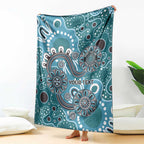 Personalised NAIDOC Week 50 Years Deadly Always Blanket Teal Aboriginal Artwork Dot Painting