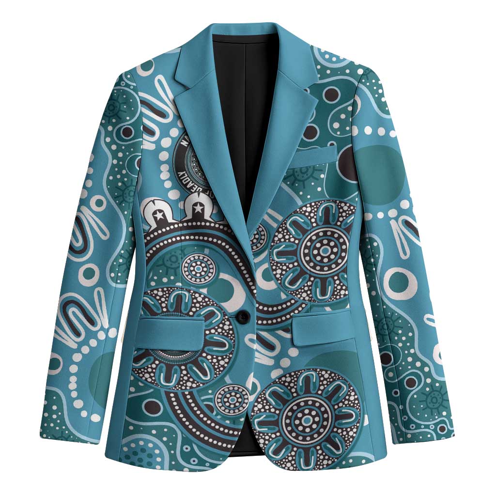 Personalised NAIDOC Week 50 Years Deadly Always Blazer Teal Aboriginal Artwork Dot Painting