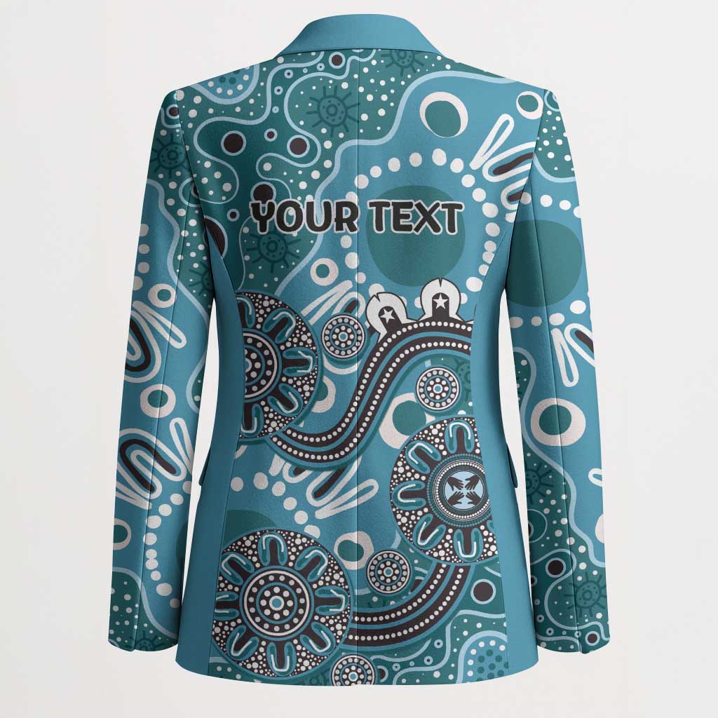 Personalised NAIDOC Week 50 Years Deadly Always Blazer Teal Aboriginal Artwork Dot Painting