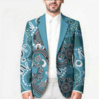 Personalised NAIDOC Week 50 Years Deadly Always Blazer Teal Aboriginal Artwork Dot Painting