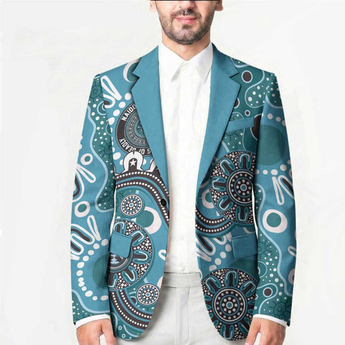 Personalised NAIDOC Week 50 Years Deadly Always Blazer Teal Aboriginal Artwork Dot Painting