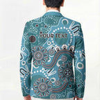 Personalised NAIDOC Week 50 Years Deadly Always Blazer Teal Aboriginal Artwork Dot Painting